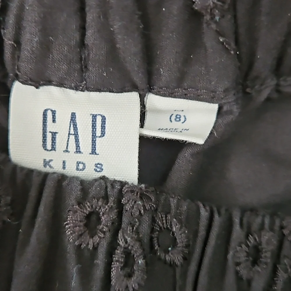 GAP Kids Black Eyelet Lace Cargo Pants SZ M or 8